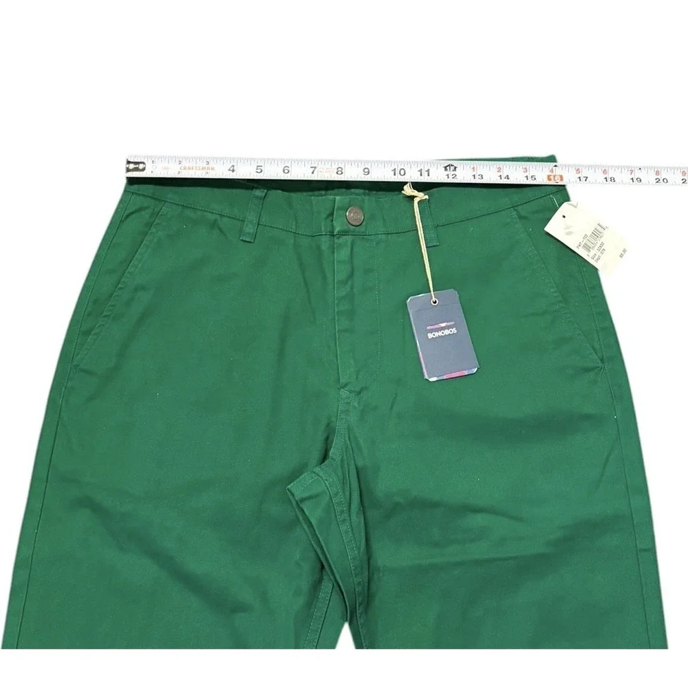 Bonobos Original Washed Chino Pants Mens 32x32 Green Nonstretch Straight NWT